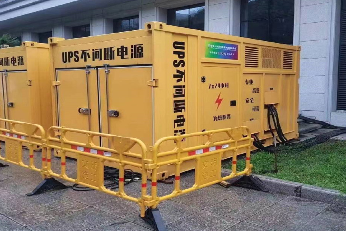 沙依巴克发电机租赁施工现场