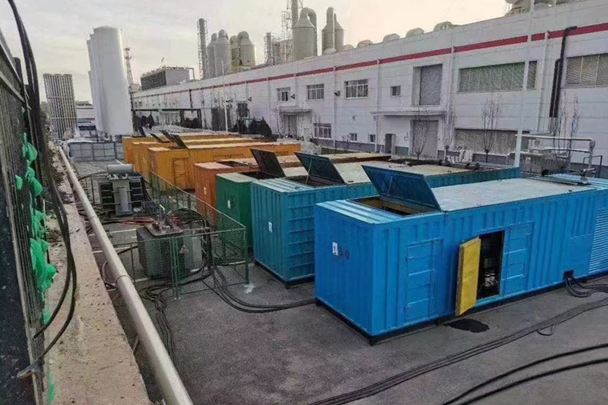 沙依巴克发电机租赁施工现场